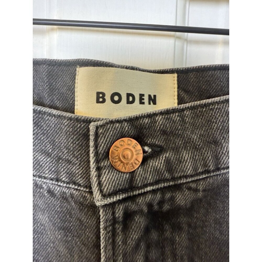 Boden Mid Rise Slouch Women’s Black Wide Leg Black Jeans W32 X 32L NWT RO322 - Picture 4 of 13